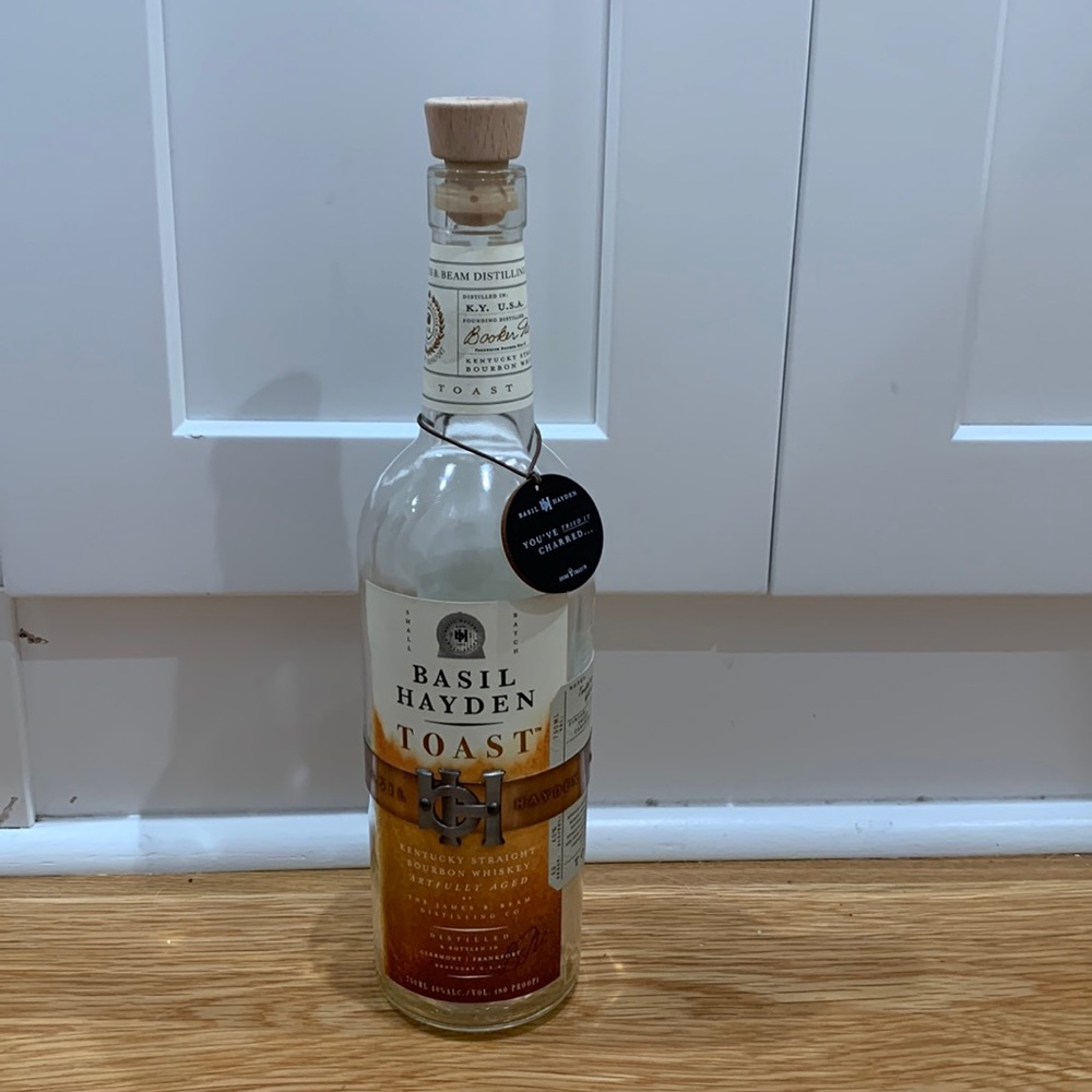 Basil Hayden Toast Empty Bottle